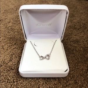 Double heart necklace